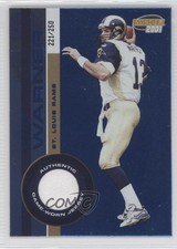 2001 Pacific Invincible Blue 221/250 Game-Worn Jersey Kurt Warner #204 HOF 0p5