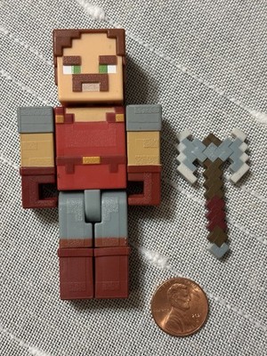 Minecraft Dungeons Hal 3.25'' Action Figure with Ax Toy Fun Collector