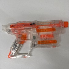 Nerf Modulus Ghost Ops Shadow ICS-6 Clear Blaster Lights Up w/ Dart Speedometer