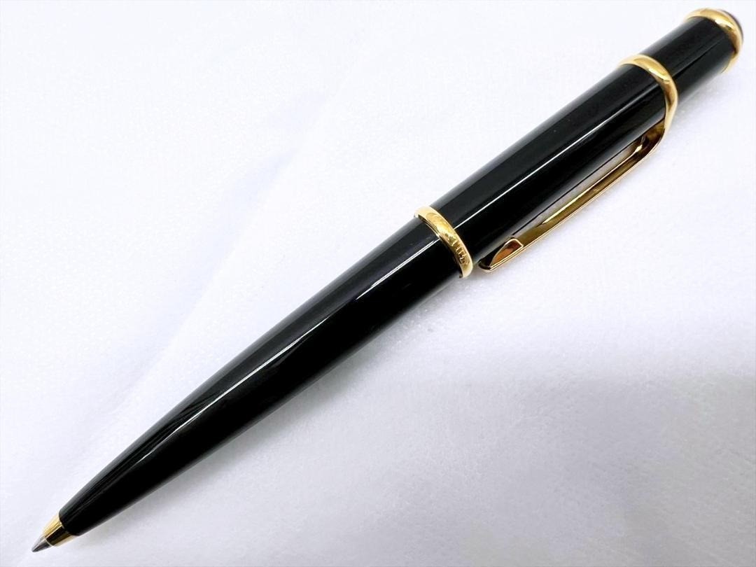 Cartier Diavolo Ballpoint Pen Black Gold Blue ST180003 W/ Box From