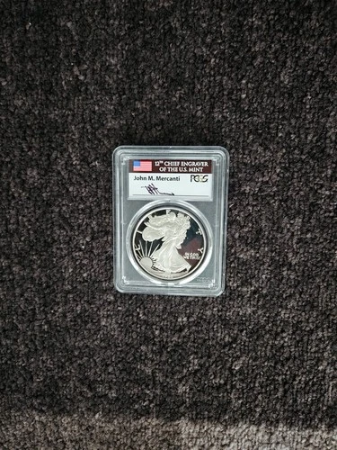 1986-S PCGS PR70 Mercanti PROOF AMERICAN SILVER EAGLE COIN ~First Year of Issue~