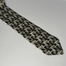 Italian Geometric Pattern Silk Neck Tie