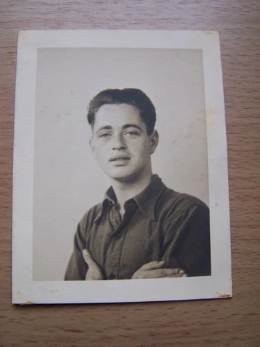 WW2 Military Soldier Portrait Named Jim Vintage Photo Studio Willy Brussels