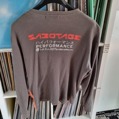 Sabotage Performance L Original 90s Vintage Techno Rave Streetwear Shirt