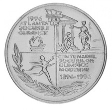 Romania 10 lei 1996 UNC XXVI Summer Olympic Games 1996 in Atlanta - 100 years...