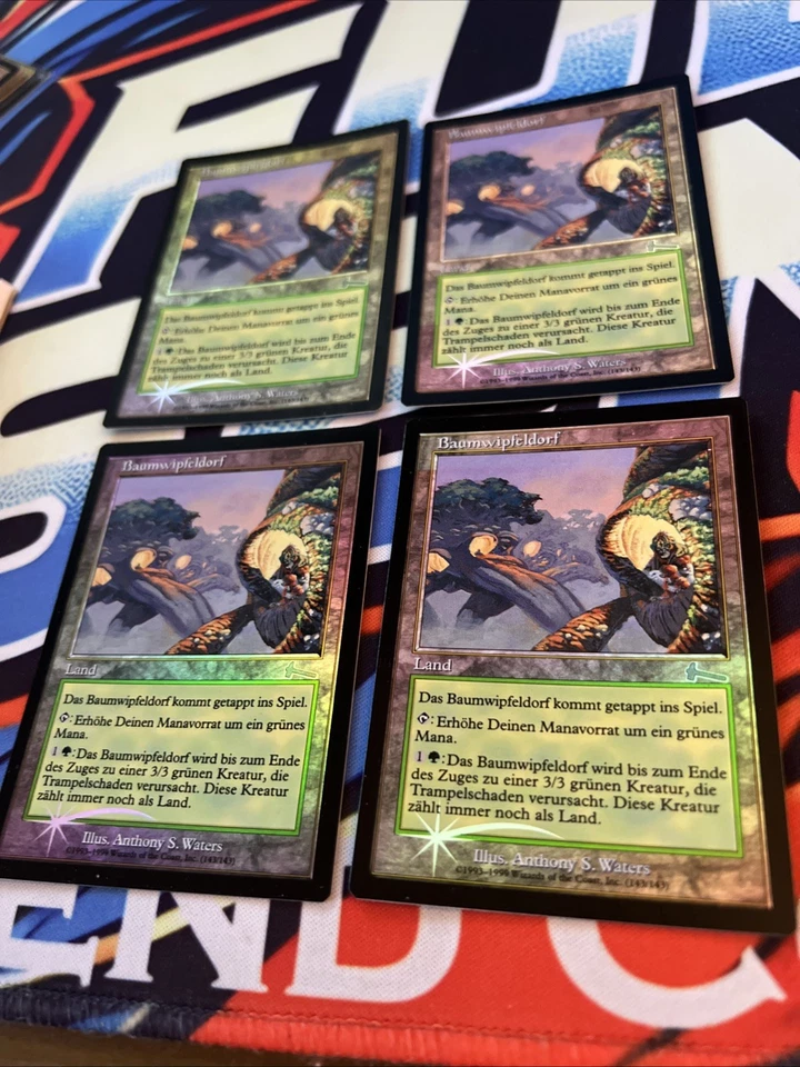 4x Treetop Village German FOIL Urza’s Legacy Mtg Pimp Deck Playset Magic - Image 3 of 4