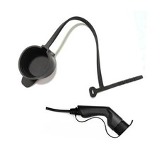 EV Charger Plug Port Cover with Adjustable Zip Ties - Dust Resistant J1772
