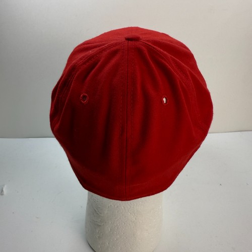 Vintage Cincinnati Reds Hat Fitted Mens 7 3/8 Red New Era Cap Pro Model Wool 80s - Picture 5 of 13