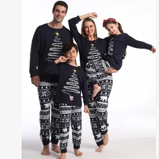 CHRISTMAS PYJAMAS MATCHING FAMILY PJ SETS FOR MENS LADIES KIDS BABY PET DOG