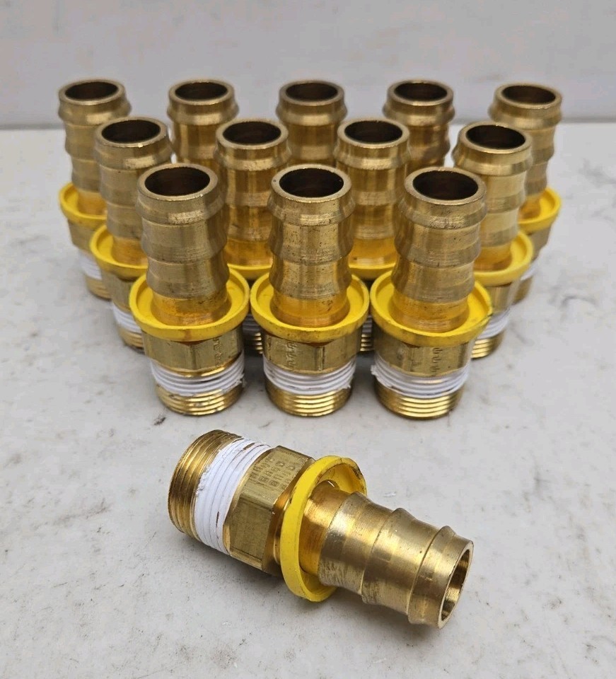 13 Pack Parker Barbed Hydraulic Hose Fitting 30182-12-12B 3/4" Mnpt X 3/4" *Read