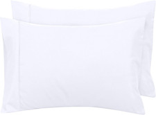 King Pillowcase Set of 2 - Bed Pillow Cover - 20" x 40" -White Pillowcases - 180