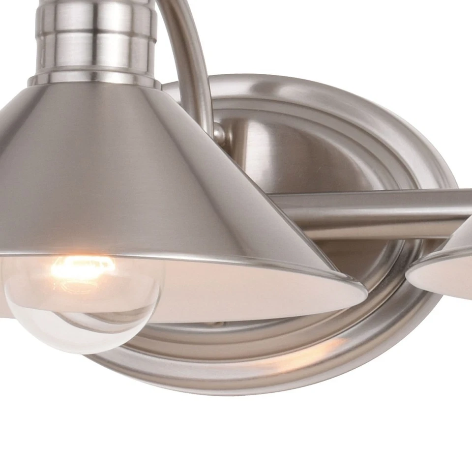 Luz de baño Akron de 3 luces estilo granja y cono 6,25 pulgadas de alto y 28 Foto 2 de 4