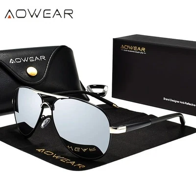 Lunettes de Soleil Aviateur Polarisées Homme UV400 – Conduite & Style - Photo 1/4