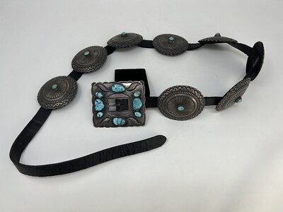 Huge Hand Tooled Vintage Native American Navajo Turquoise Sterling Silver Flare Bracelet Huge Hand Tooled Vintage Native American Navajo Turquoise Sterling Silver Flare Bracelet