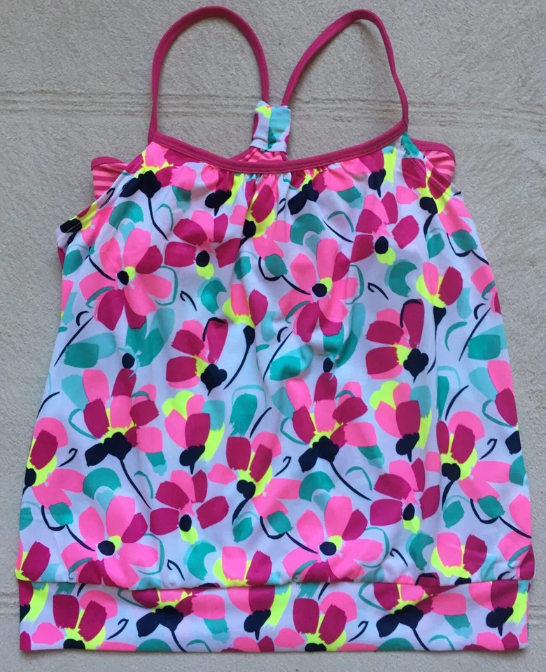 Pantalones cortos para niñas Gymboree GymGo, camiseta sin mangas doble, chaqueta moteada, talla 10-12, rosa Foto 3 de 4