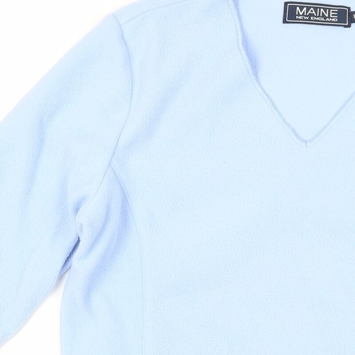 Maine New England Blue V-Neck Blouse Size 12 - Picture 8 of 12