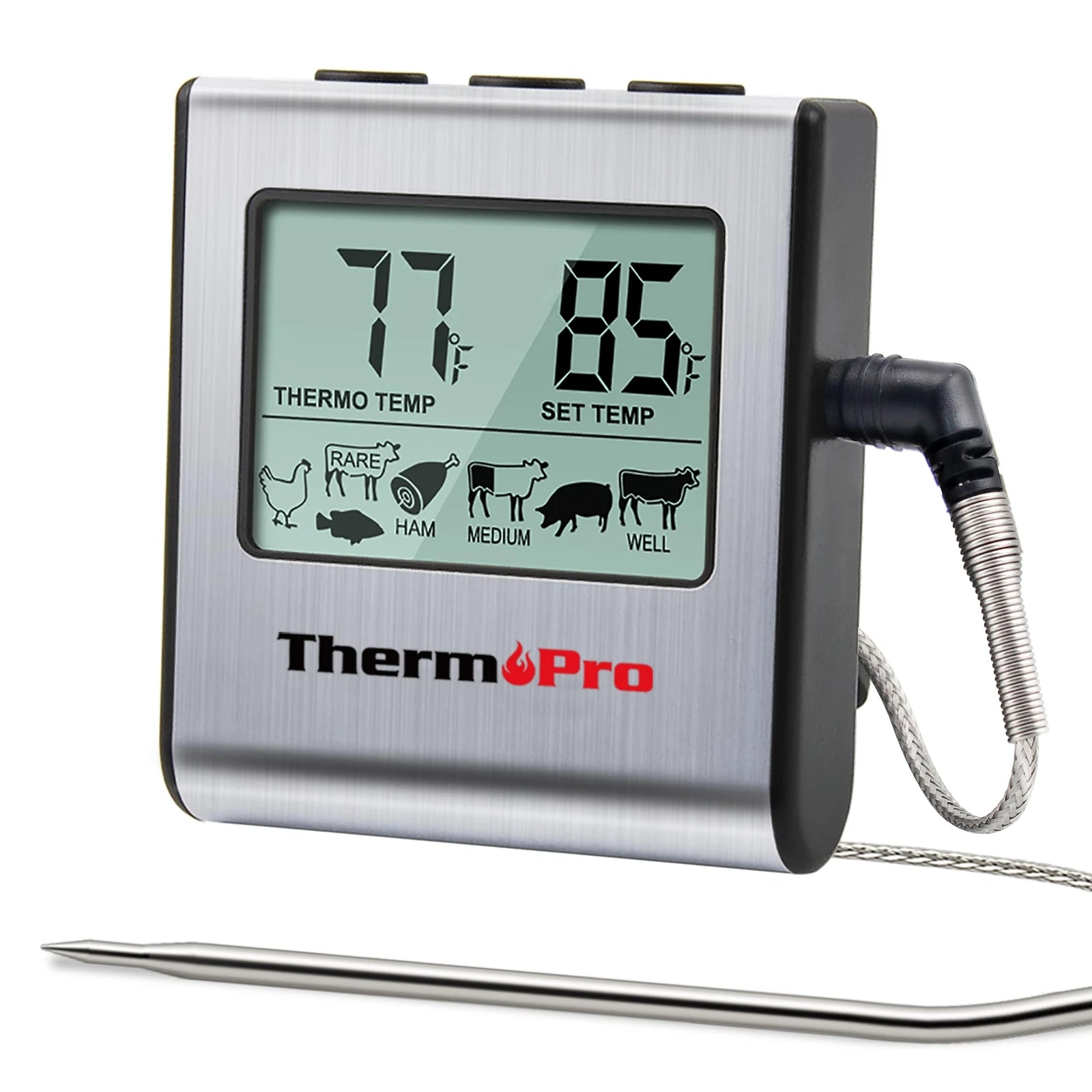 ThermoPro TP-16 Large LCD Digital Cooking Food Meat Smoker Oven Kitchen BBQ