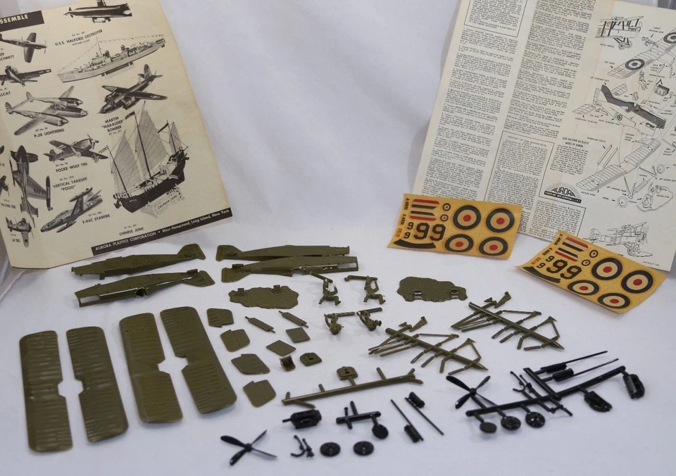 Set of 2 Vintage 1956 Aurora British SE-5 Scout Model Kit 103-69 One Box - Image 2 of 4