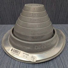 1 (#3) 1/4" to 5" ROUND GRAY EPDM Pipe Flashing Dektite DF103G