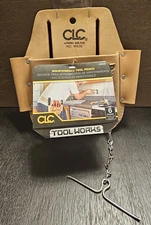 CLC W438 Custom LeatherCraft 6 Pocket Leather Electrician Tool Belt Pouch w/Clip