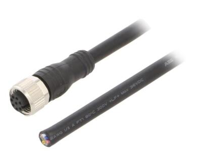 M12-C103 10M Connecting Cable M12 PIN: 8 Straight 10m Plug Max 80°C PVC