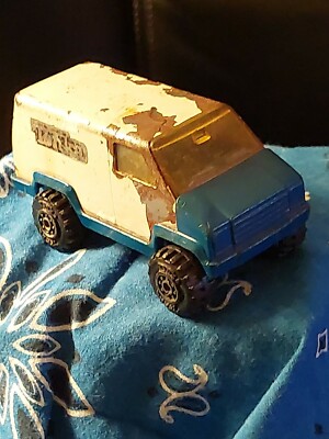 BOLD & AUTHENTIC TONKA 4'' LONG VNTG VAN, BLUE/WHITE TRAVEL THE COUNTRY IN STYLE!