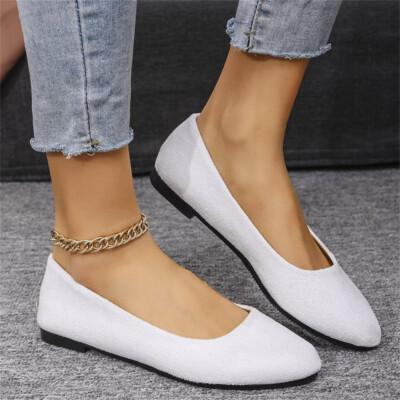 Damen Ballerinas Bequem Slip on Slippers Schuhe Flache Sneaker Freizeitschuhe DE