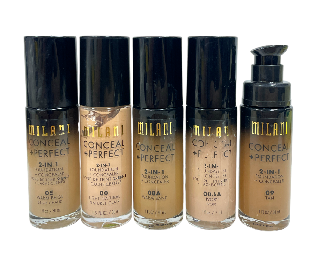 Milani Conceal And Perfect 2 In 1 Foundation + Concealer – Vollcover-Make-up, 30 Ml, Wasserresistent, Matte Finish