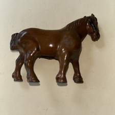 Vintage 1930  s Hollow Cast Lead Percheron Work Horse Figurine