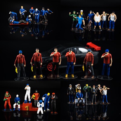 Figuren Sets 1:43 (4,3cm) unbemalte Miniaturen 1/43 Diorama Modellbau 3D Druck