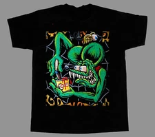 New Ed Roth Rat Fink Funny Cotton Black S-2345XL Unisex T-Shirt TMB392