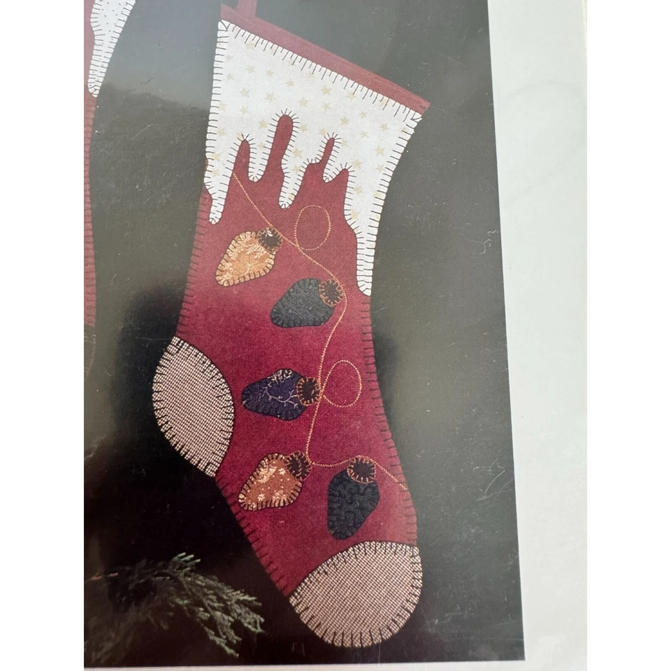 Snow Topped Stockings Pattern Thimbleberries Inc. 25" Long Christmas Holiday - Image 3 of 4