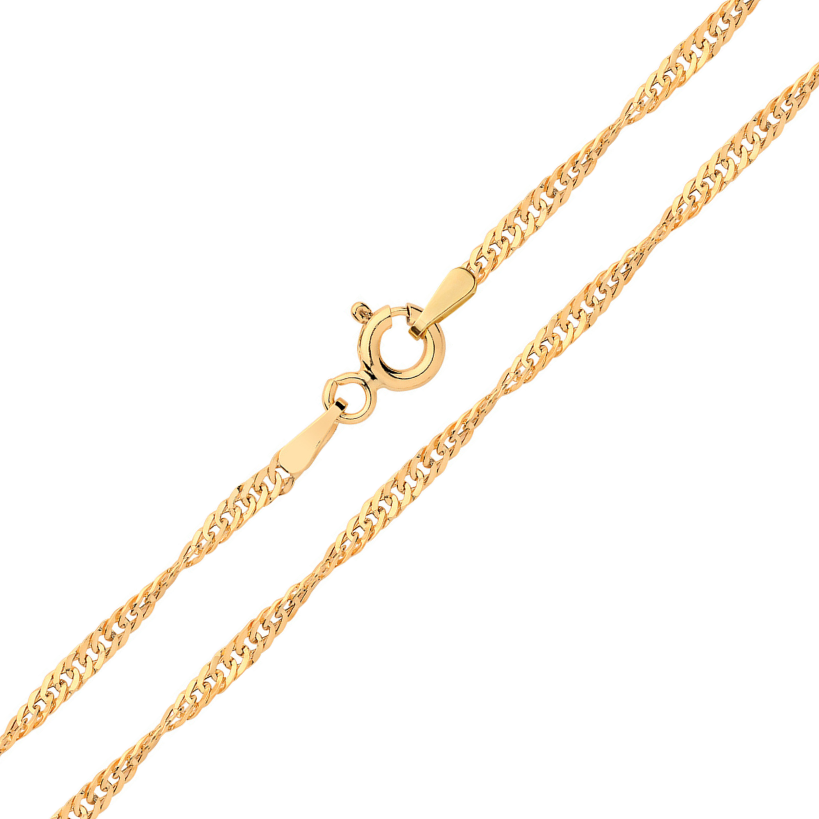 9ct Gold Womens Singapore Long Link 