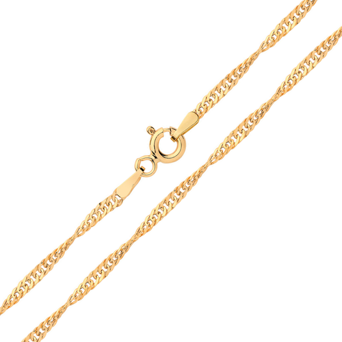 9ct Gold Womens Singapore Long Link 