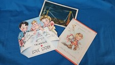 VTG. WWII GREETING CARDS~1933 World's Fair~Little Soldier Birthday~Baby Congrats