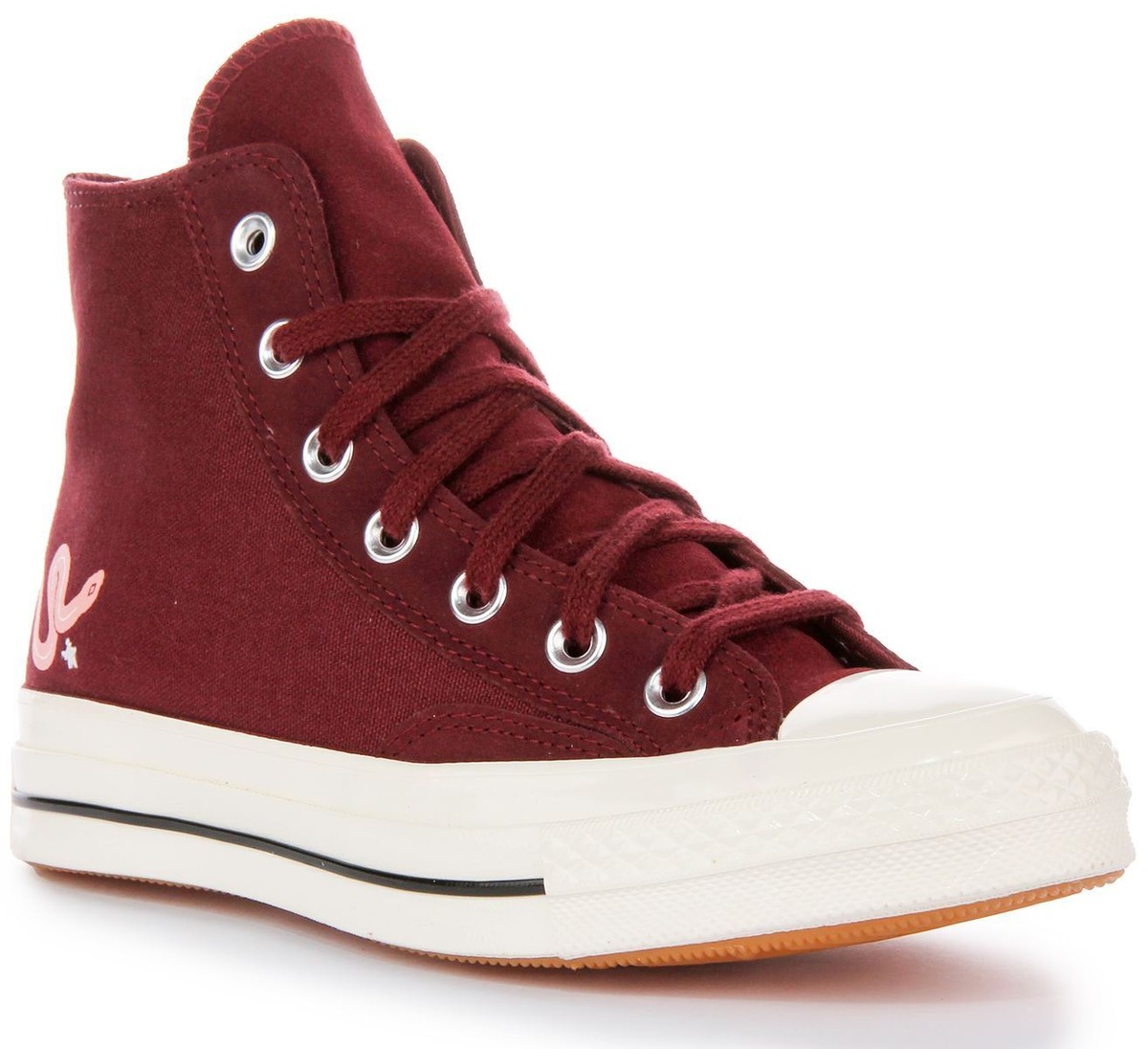 Converse Chuck 70 Hi Scribble Textile Womens Sneakers Burgundy US