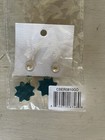 New Beaded Dot and Flower Brass Frame Drop Earring by Ink+Alloy — photo 2