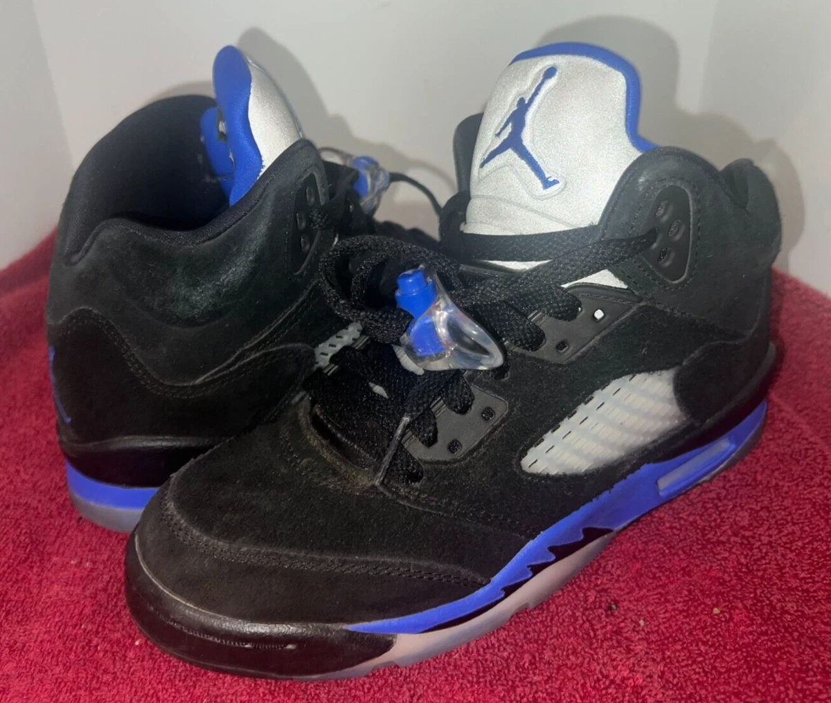🔥 YOUTH NIKE AIR JORDAN 5 RETRO 21 BLACK/BLUE SNEAKERS SHOES 5Y 440888-004 🔥