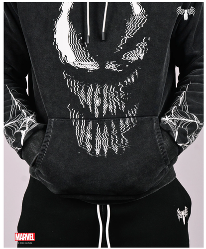 Sudadera con capucha SuperX Marvel VENOM lavado ácido de gran tamaño grande #29 de 250 - Imagen 2 de 13