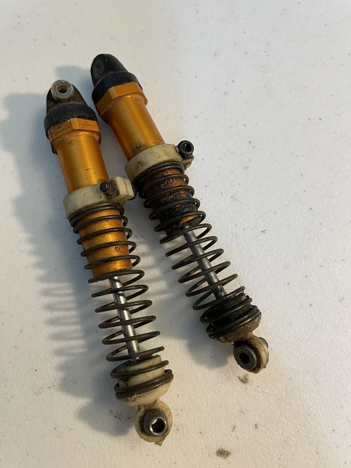 RC10 6010 Gold TEAM ASSOCIATED VINTAGE RC10 BUGGY Rear SHOCKS - Image 2 of 2
