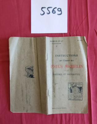 No. 5569 / instructions on the use of Michelin tyres on car-carriage