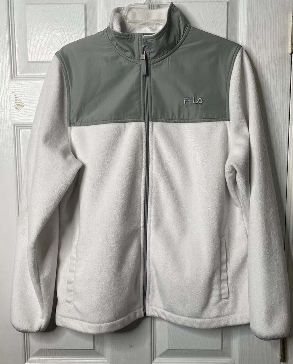 Fuzzy fila jacket deals