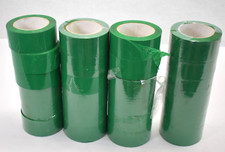 Lot of 24 Rolls Industrial Grade Green Colored Flimsy Plastic Tape Vinyl 2" W