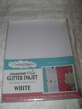 NEW Cardstock Warehouse 15 Sheets White Diamond Glitter Ink Jet 8.5 x 11 Paper