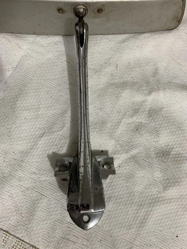 1965 Chevrolet Malibu Interior Chrome Rear View Mirror & Base PT-4880811 USED - Image 3 of 4