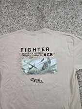 Vintage Microsoft Fighter Ace T Shirt XL Mens Beige Seattle Cottonworks USA 90s