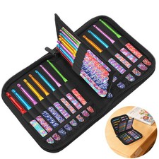Crochet Hooks Knitting Bag Travel Makeup Cable Organizer Case Pouch Storage Kits