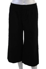 Marc Jacobs Women Cropped Dress Pants Black Wool Button Size 8