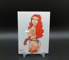 Original RED SONJA Pinup Artist Sketch Card 1/1 - David Icon - PSC - ACEO - ATC
