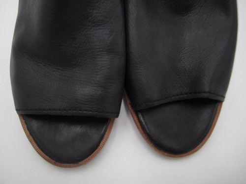 Ellen Degeneres black leather opened toes sandals Size 9.5 - Picture 8 of 8